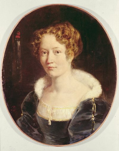 Porträt von Laure Deveria, ca. 1827 von Achille Devéria